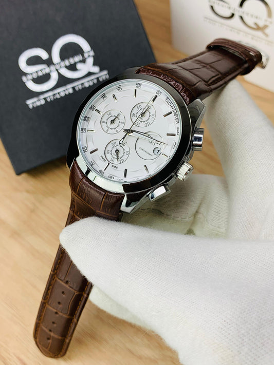 Silver Brown | Chronograph Watch