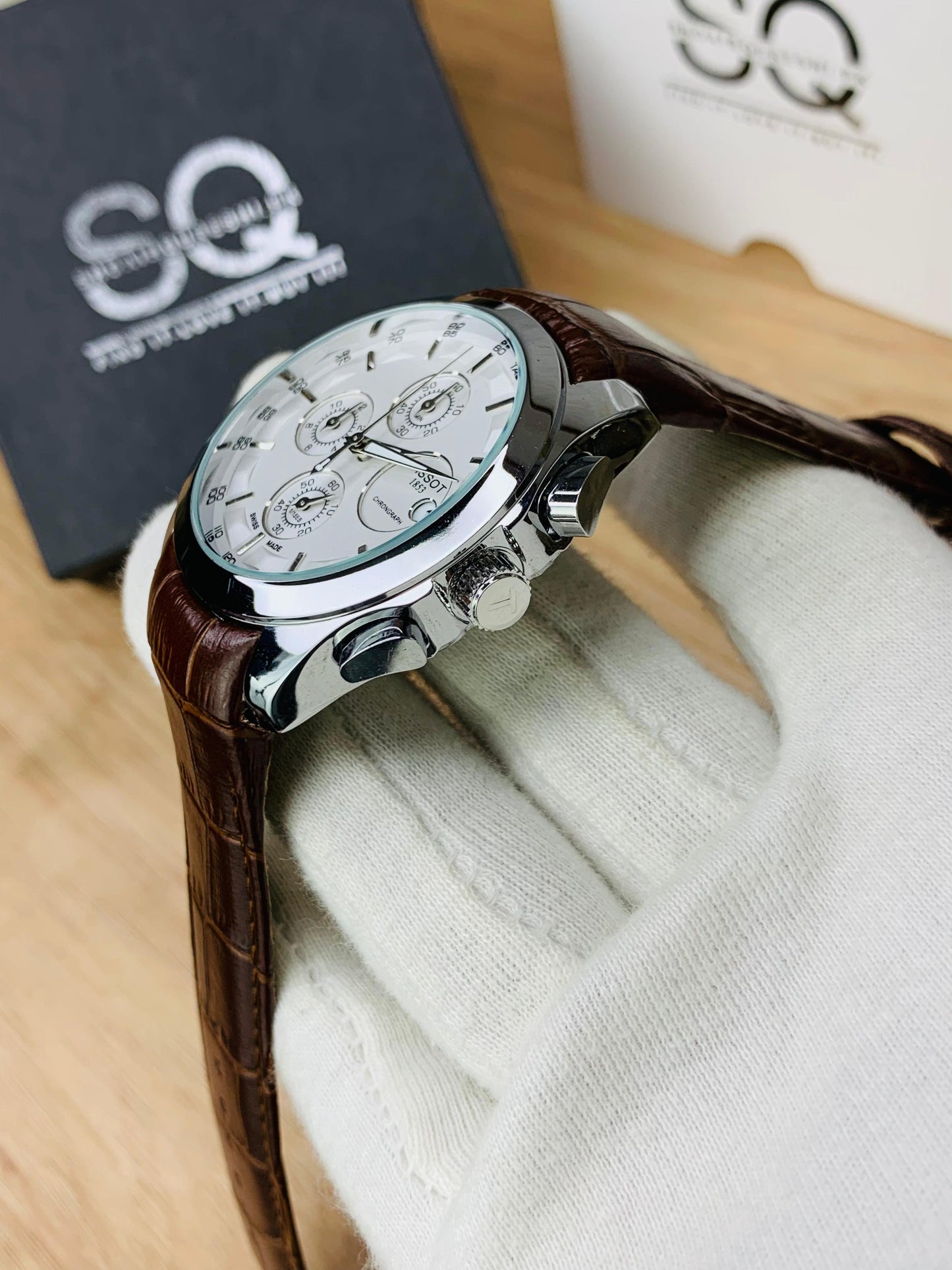 Silver Brown | Chronograph Watch