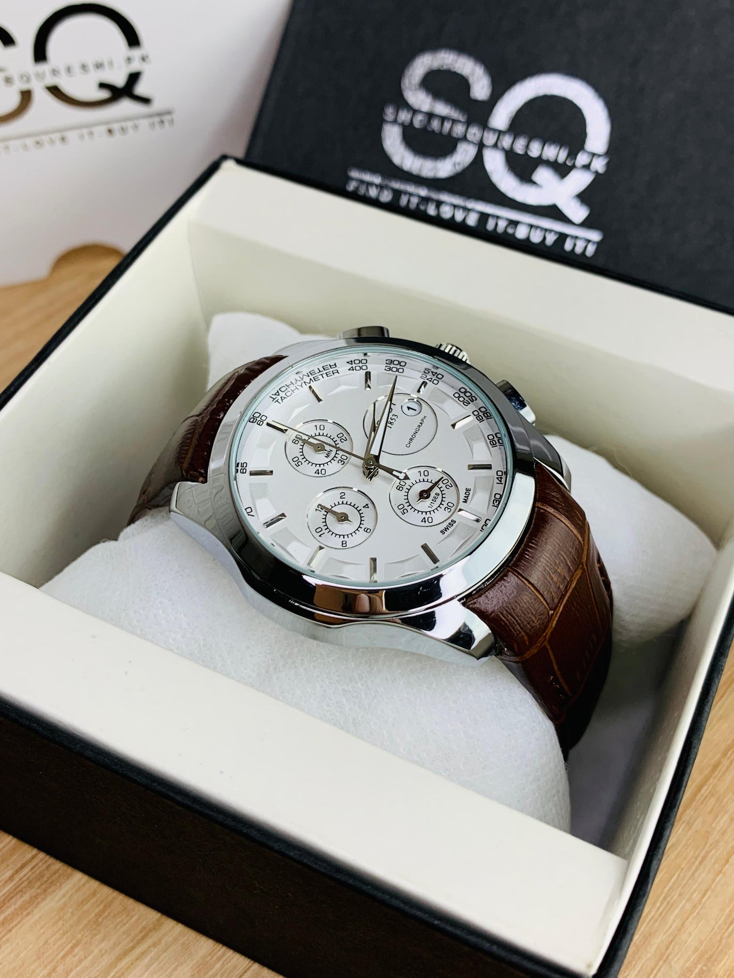 Silver Brown | Chronograph Watch